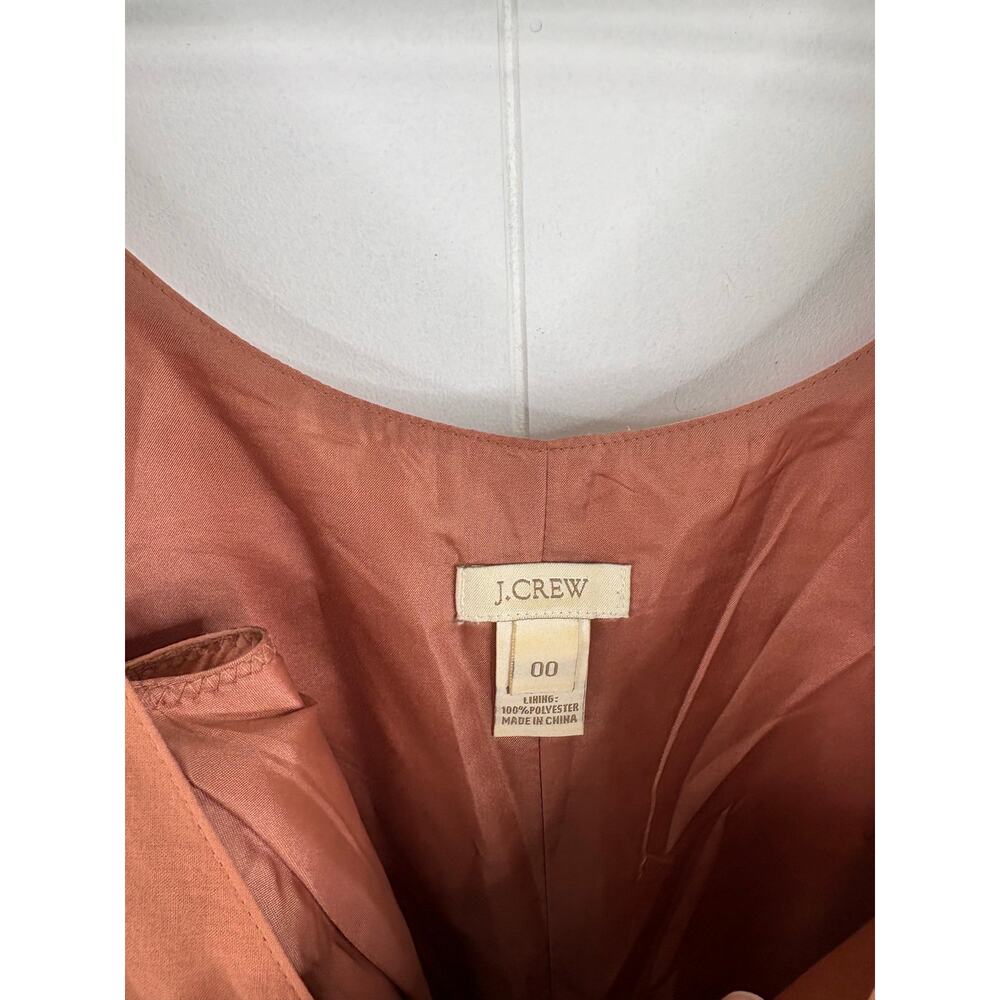 ❣️5/$25 J.Crew Delaney Peach Eyelet Mini Dress Size 00 Sleeveless Coquette - Picture 7 of 8